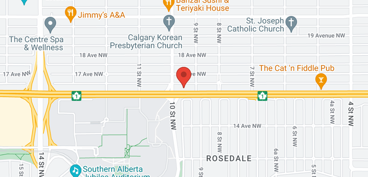 map of 405, 1022 16 Avenue NW